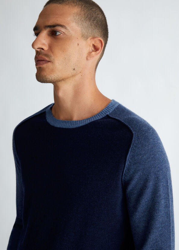 Liu Jo Maglia Blu In Lana E Cashmere