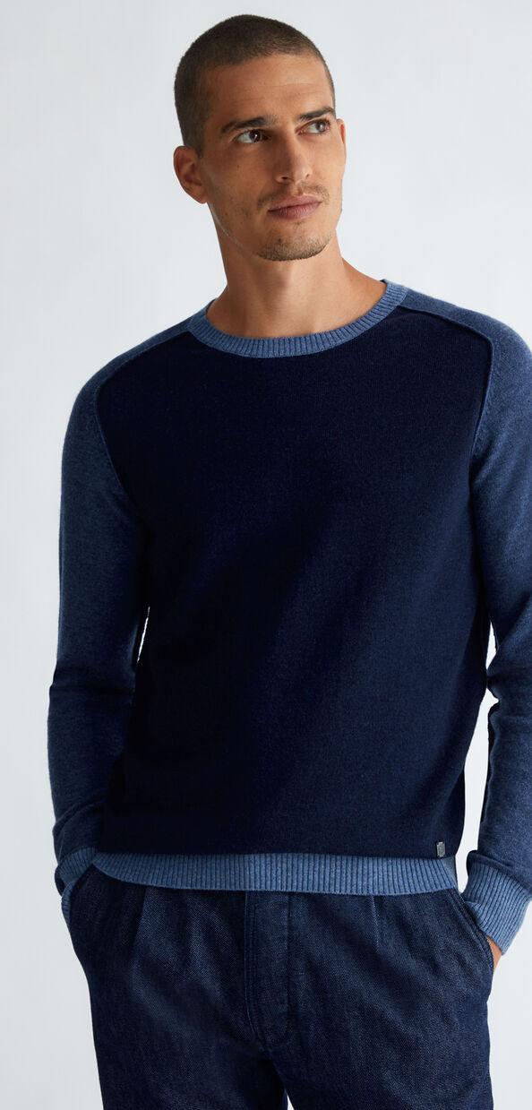 Liu Jo Maglia blu in lana e cashmere