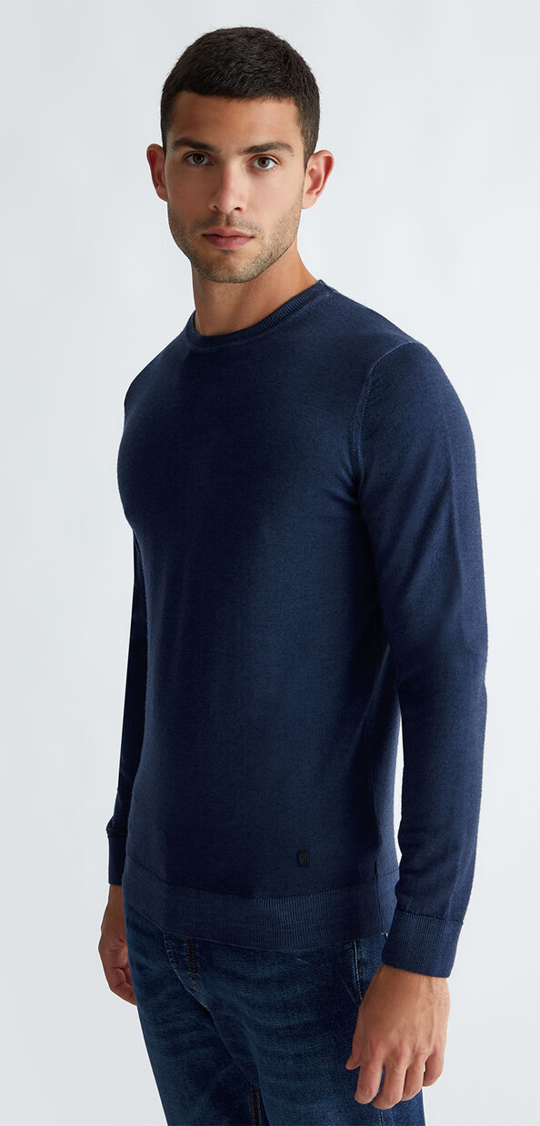 Liu Jo Maglia blu in lana merino