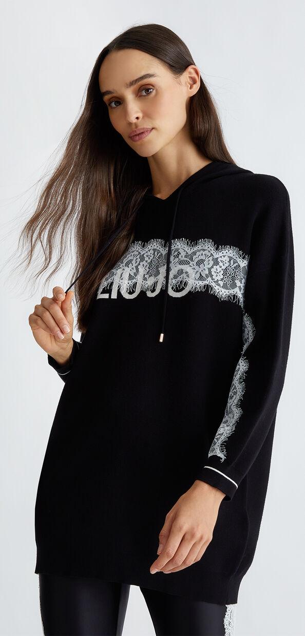 Liu Jo Maglia con cappuccio e logo
