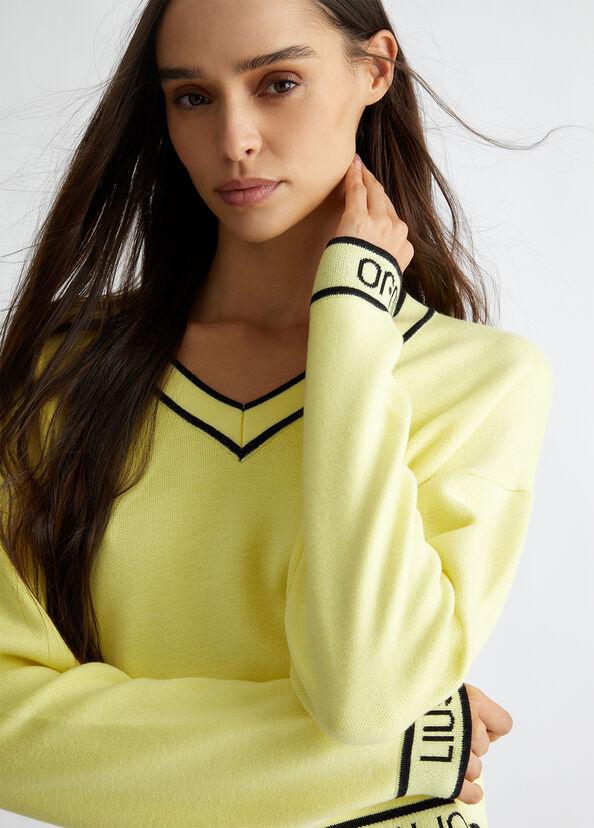 Liu Jo Maglia In Misto Seta Con Logo