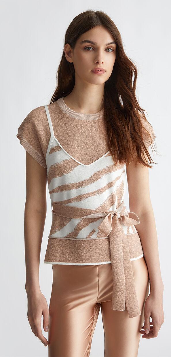Liu Jo Maglia jacquard con cintura