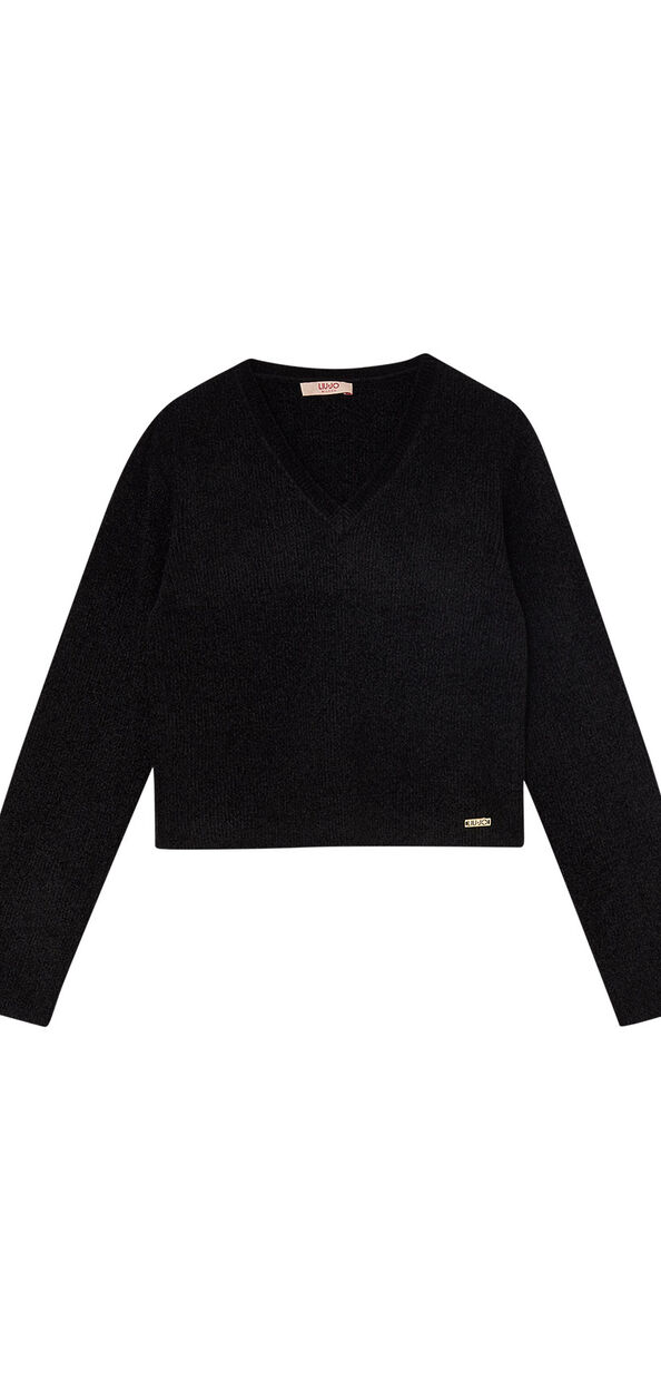 Liu Jo Maglia nera in ciniglia