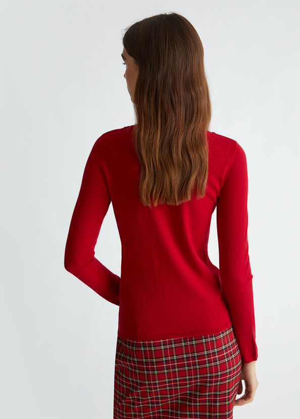 Liu Jo Maglia Rossa Con Cut-out