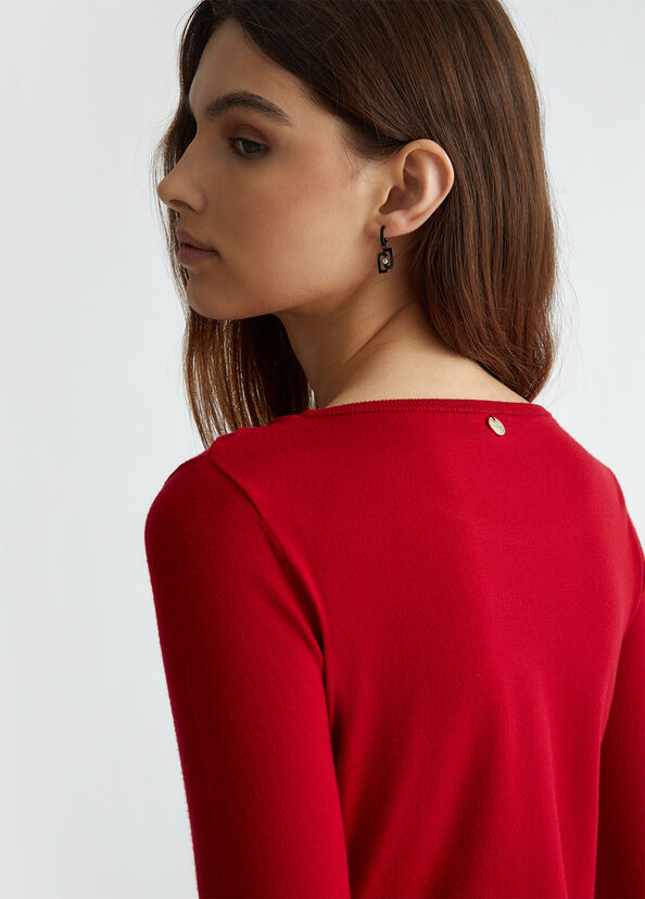 Liu Jo Maglia Rossa Con Cut-out