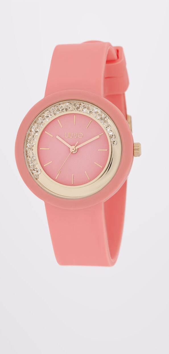 Liu Jo Orologio color pesca in silicone