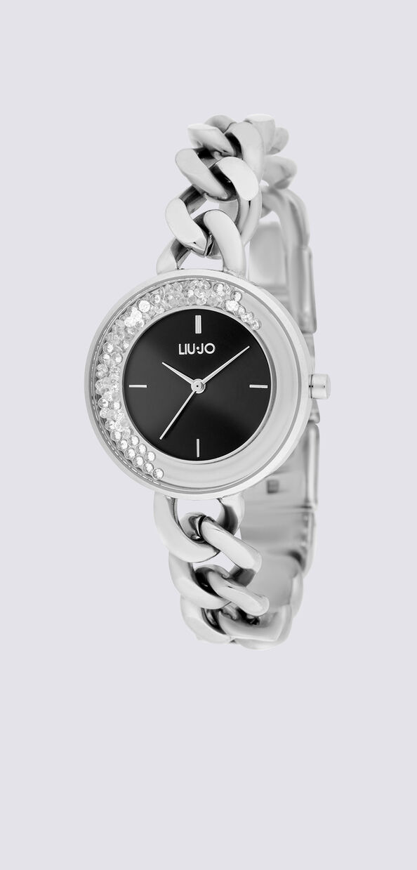 Liu Jo Orologio in acciaio con catena gioiello