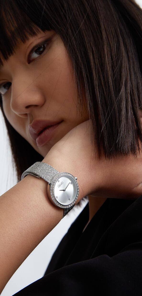 Liu Jo Orologio in acciaio con cristalli