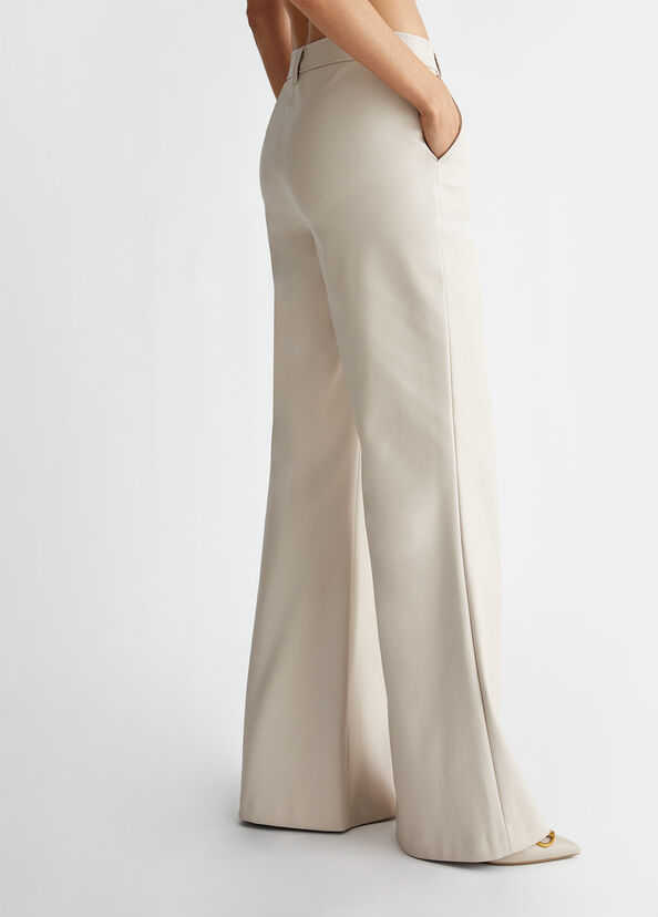 Liu Jo Pantaloni A Palazzo In Tessuto Spalmato