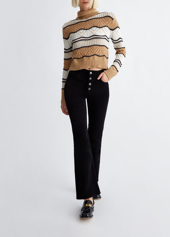 Liu Jo Pantaloni Bootcut In Velluto