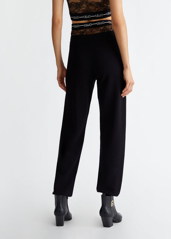 Liu Jo Pantaloni In Maglia Con Pizzo