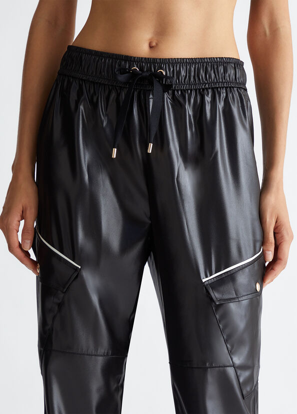 Liu Jo Pantaloni Jogging In Tessuto Spalmato