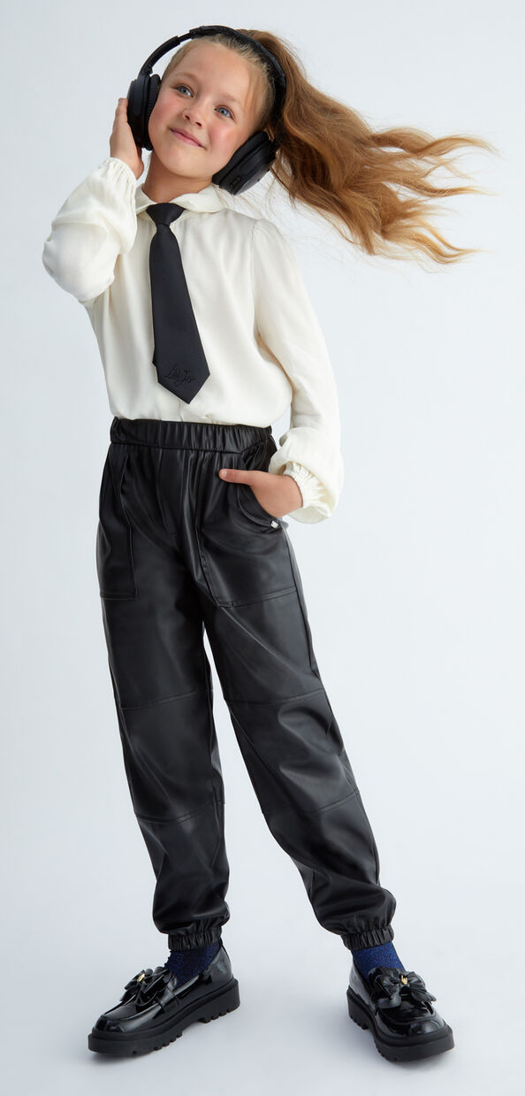 Liu Jo Pantaloni jogging in tessuto spalmato