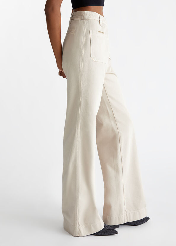 Liu Jo Pantaloni Straight In Cotone