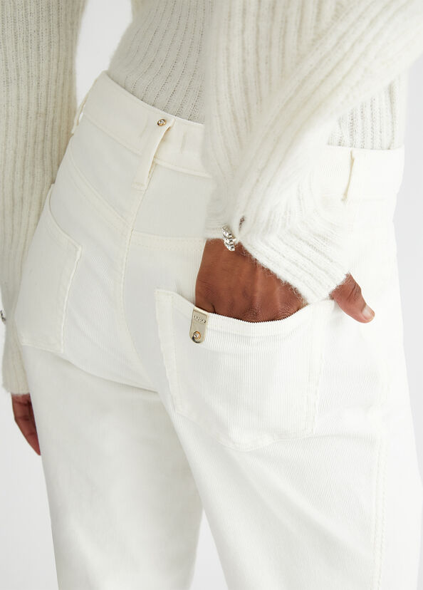 Liu Jo Pantaloni Straight In Velluto