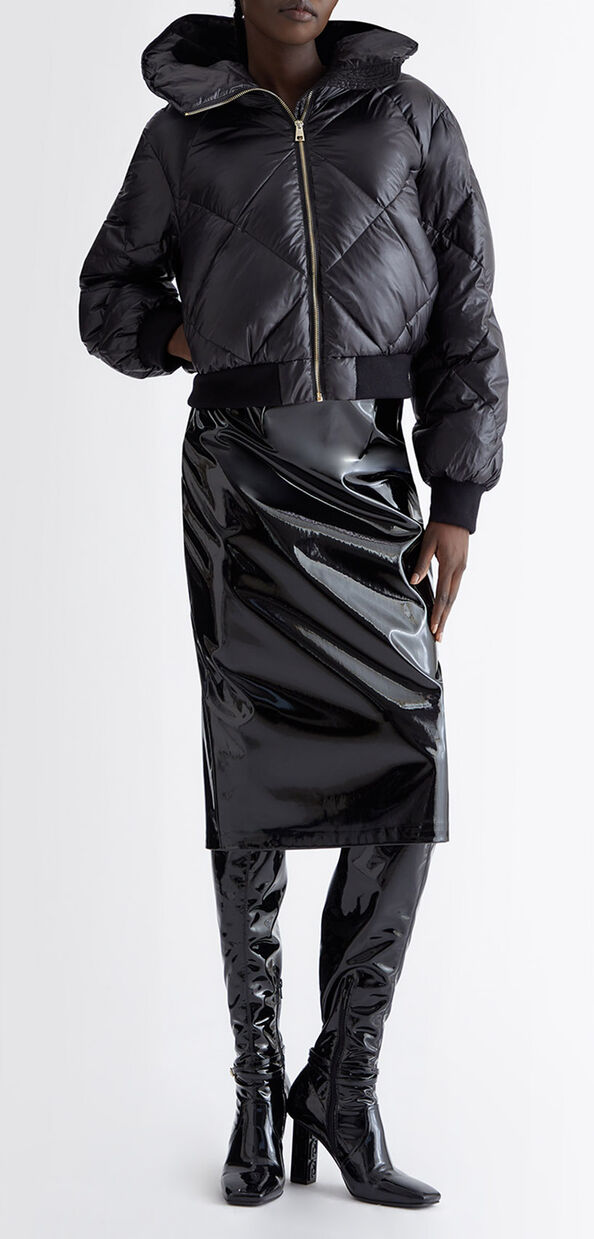 Liu Jo Piumino corto nero con zip