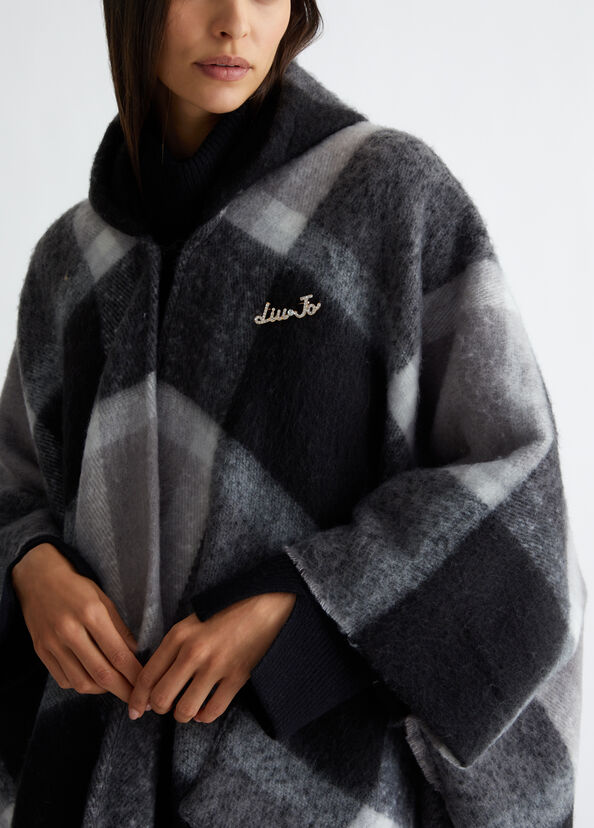 Liu Jo Poncho Jacquard Con Cappuccio