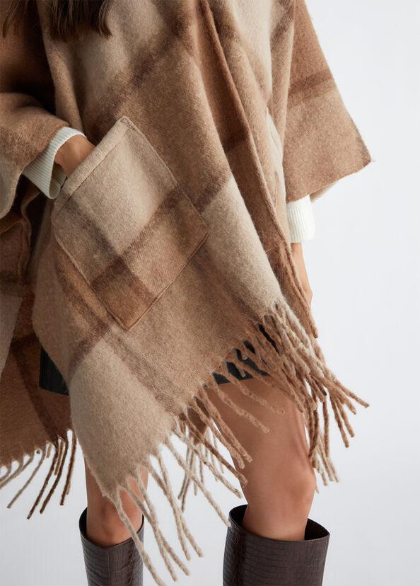 Liu Jo Poncho Jacquard Con Cappuccio