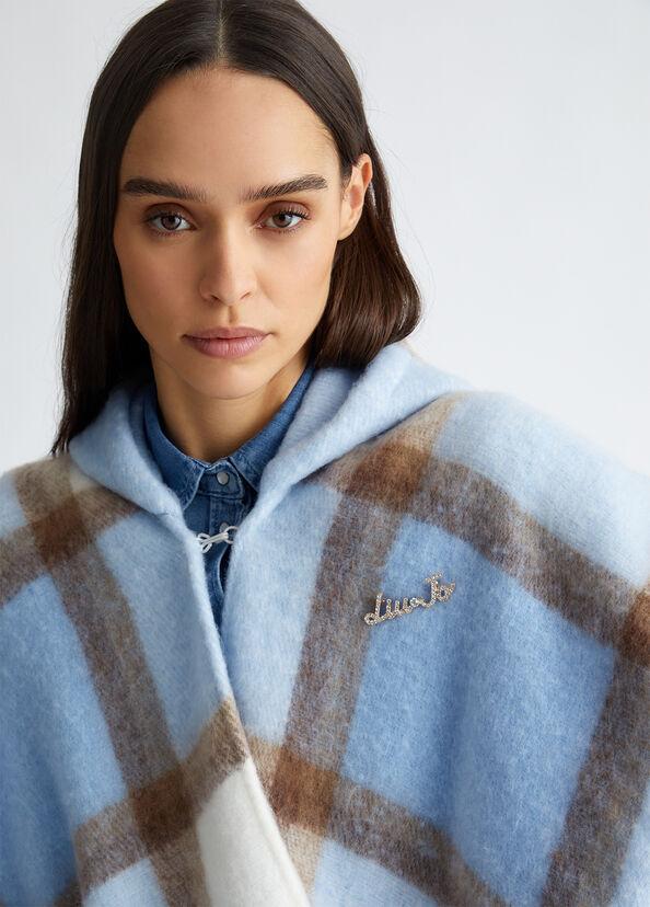 Liu Jo Poncho Jacquard Con Cappuccio