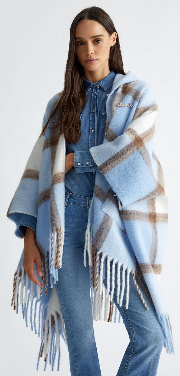 Liu Jo Poncho jacquard con cappuccio