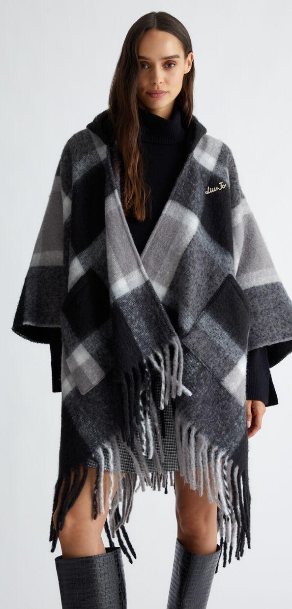 Liu Jo Poncho jacquard con cappuccio