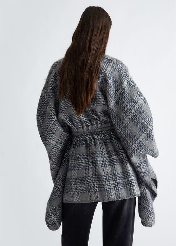 Liu Jo Poncho Pied De Poule Con Cintura