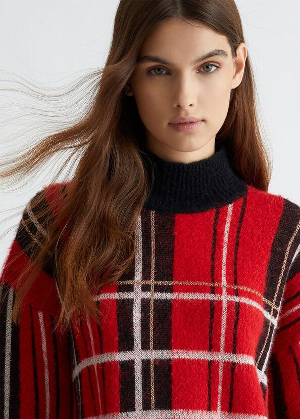 Liu Jo Pullover In Tartan Rosso