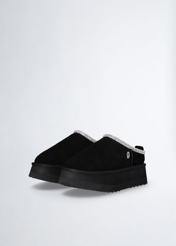 Liu Jo Sabot Platform Neri In Suede