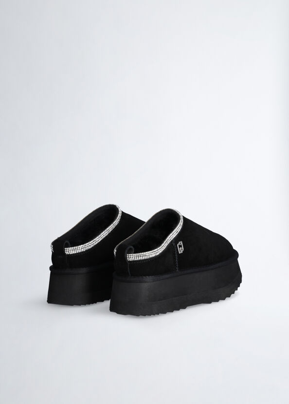 Liu Jo Sabot Platform Neri In Suede