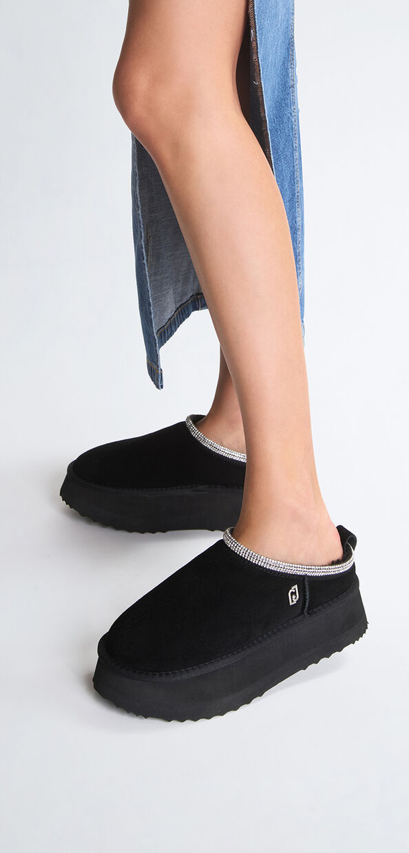 Liu Jo Sabot platform neri in suede