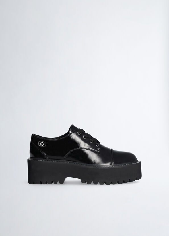 Liu Jo Scarpe Platform Nere In Vernice