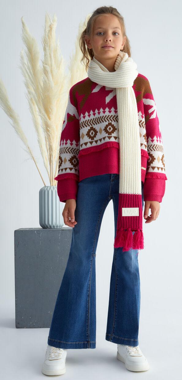 Liu Jo Sciarpa in maglia con frange