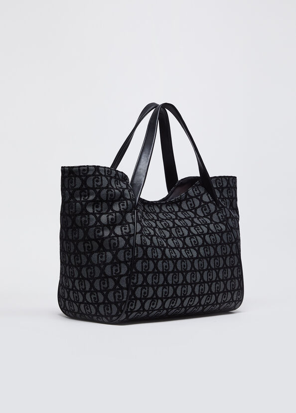 Liu Jo Shopping Bag Jacquard Con Logo