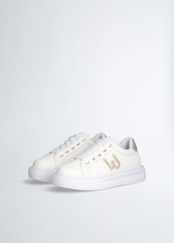 Liu Jo Sneakers Bianche Con Patch Logo