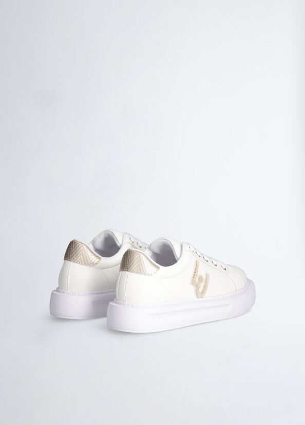 Liu Jo Sneakers Bianche Con Patch Logo