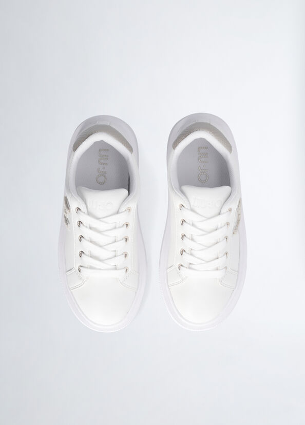 Liu Jo Sneakers Bianche Con Patch Logo