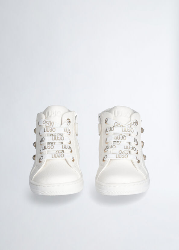 Liu Jo Sneakers Bianche Con Pietre Gioiello