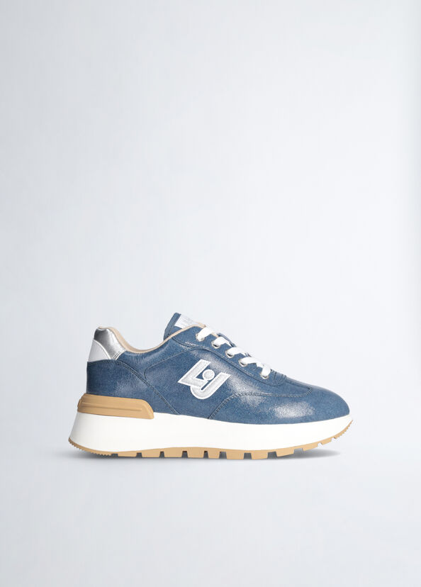 Liu Jo Sneakers In Glossy Denim