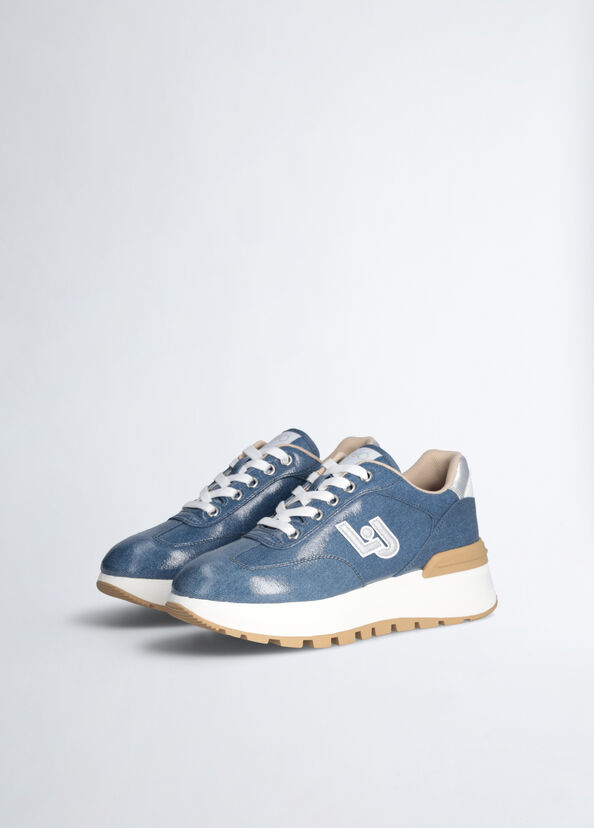 Liu Jo Sneakers In Glossy Denim