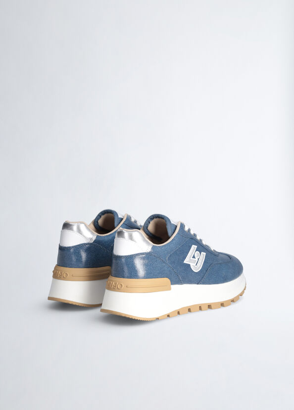 Liu Jo Sneakers In Glossy Denim