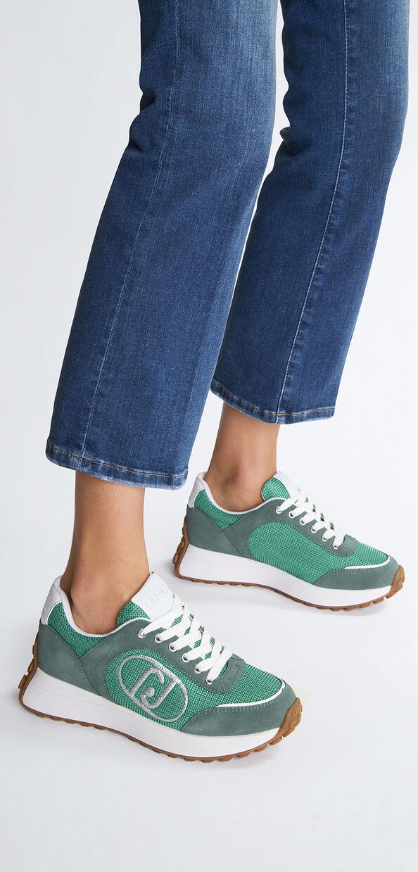 Liu Jo Sneakers in suede e brighty mesh