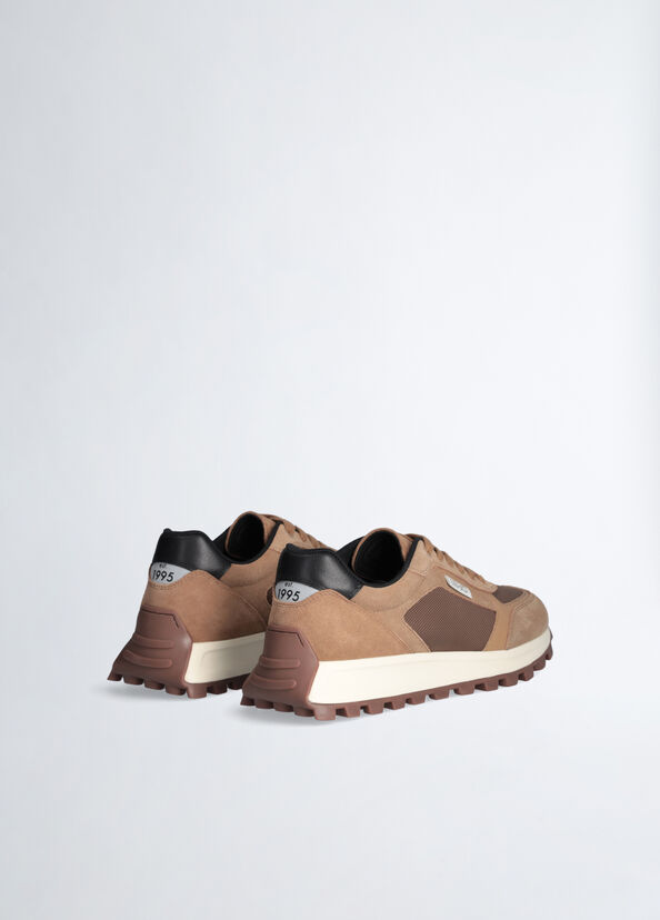 Liu Jo Sneakers Marroni In Suede E Mesh