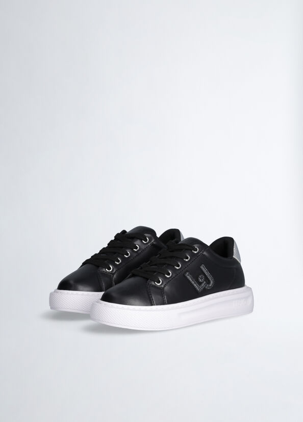 Liu Jo Sneakers Nere Con Patch Logo