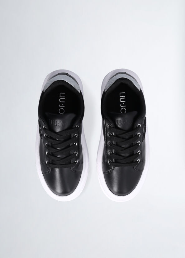 Liu Jo Sneakers Nere Con Patch Logo