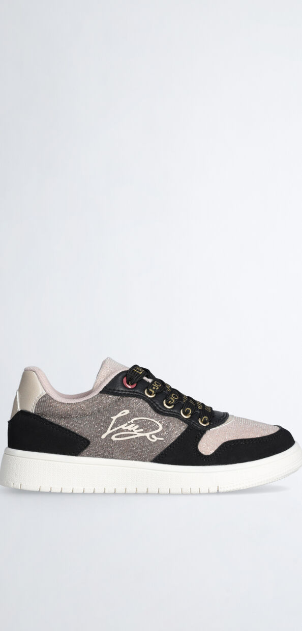 Liu Jo Sneakers nere in mesh glitter