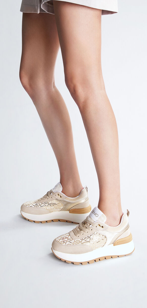 Liu Jo Sneakers platform con micro paillettes