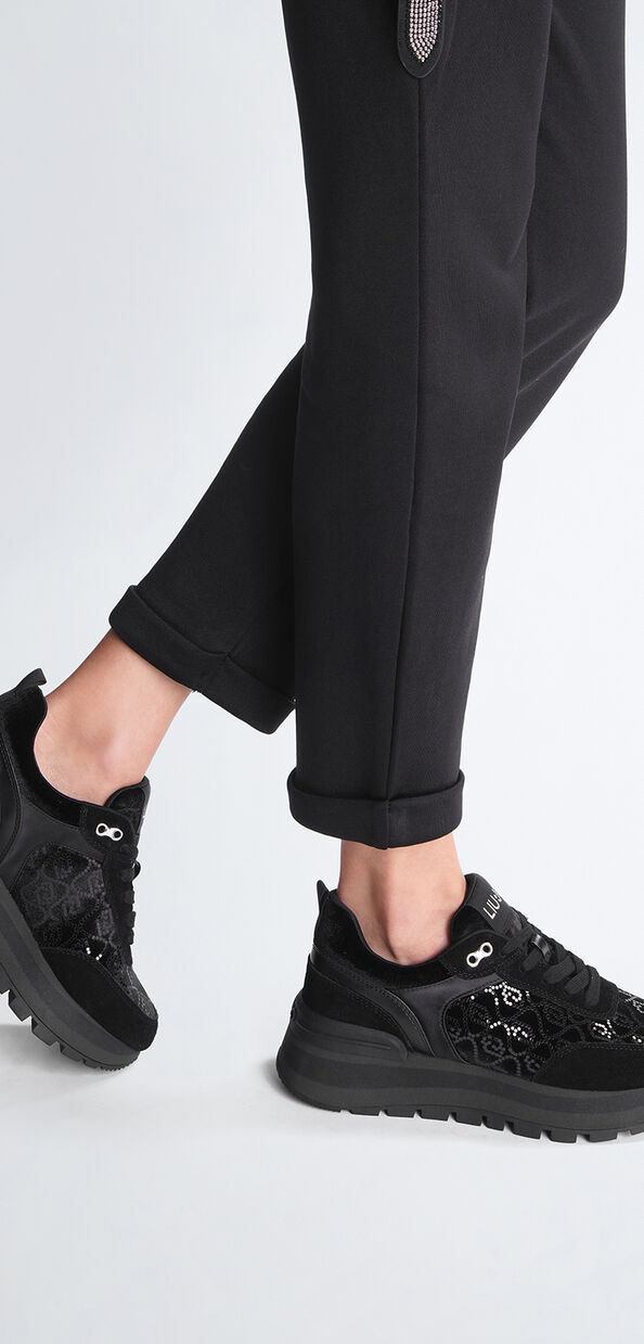 Liu Jo Sneakers platform con micro paillettes