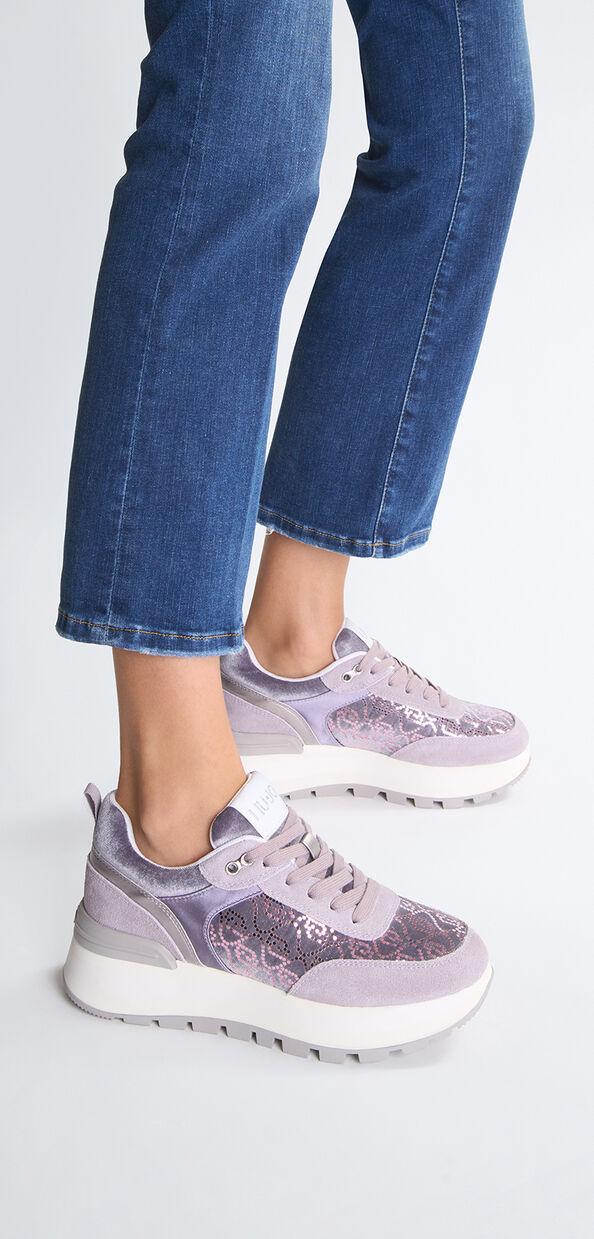Liu Jo Sneakers platform con micro paillettes
