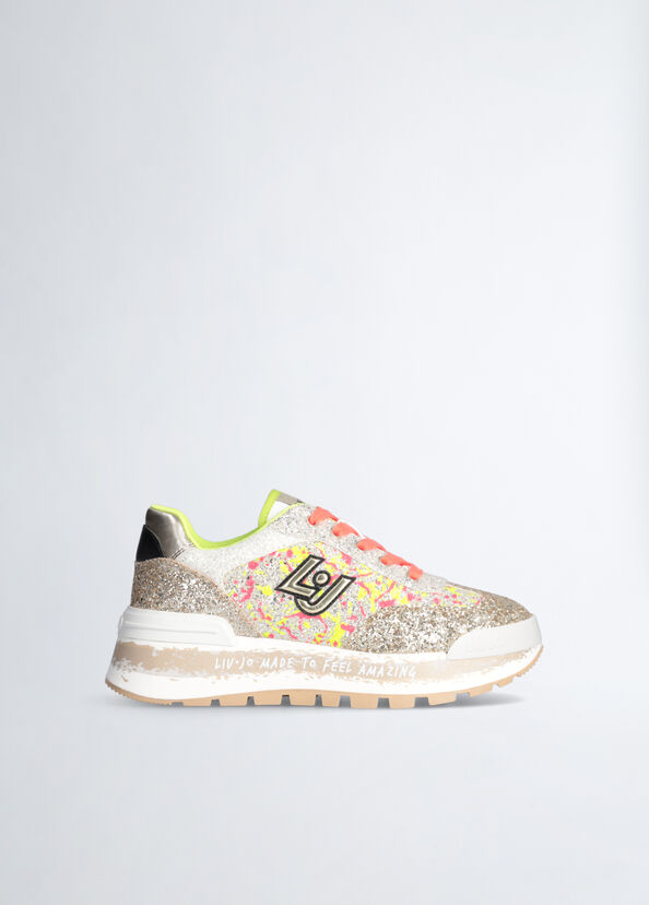Liu Jo Sneakers Platform Full Glitter
