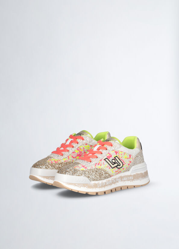 Liu Jo Sneakers Platform Full Glitter